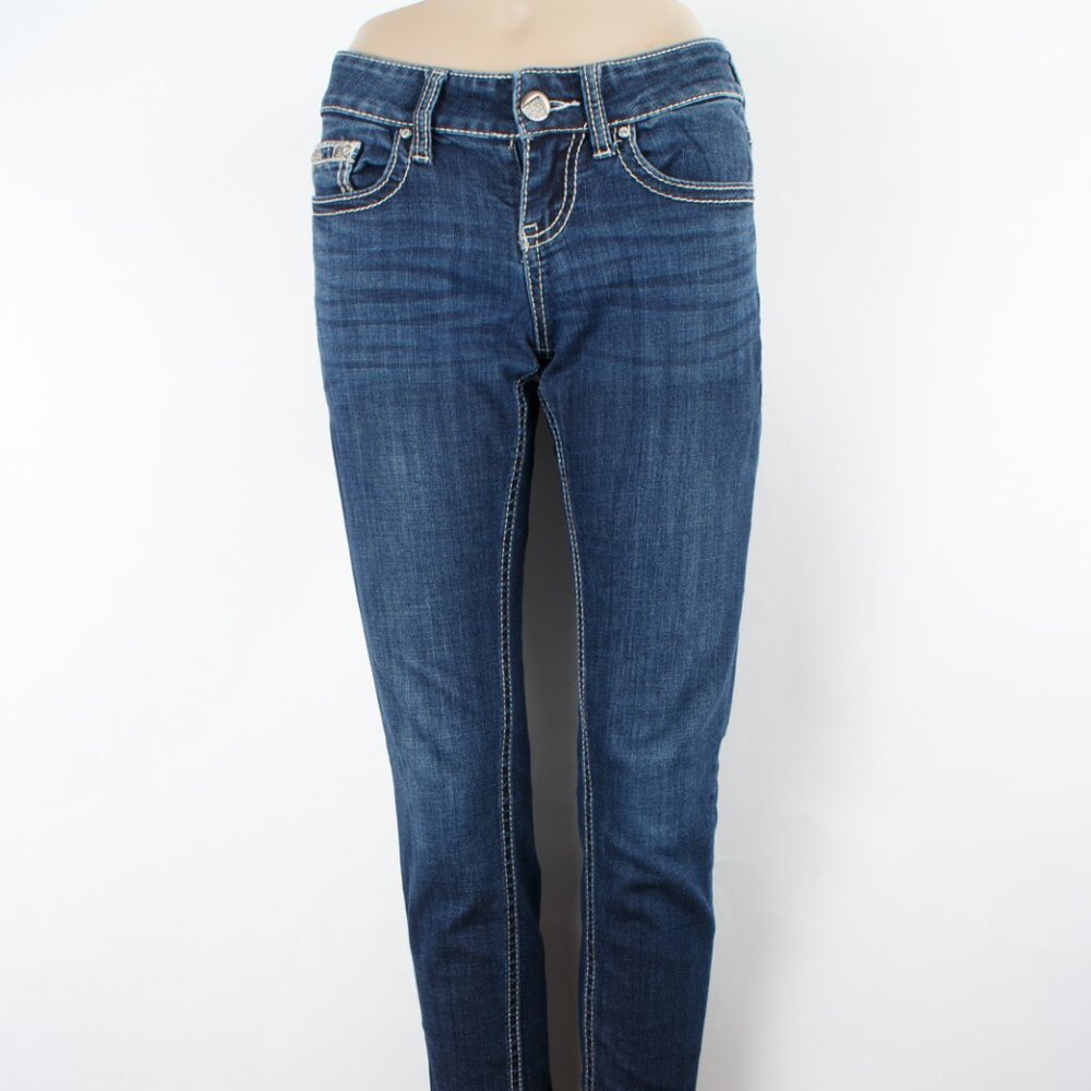 Buckle Daytrip Lynx Skinny 24 (26 X 28) Women's Denim Jeans Thick Stitch